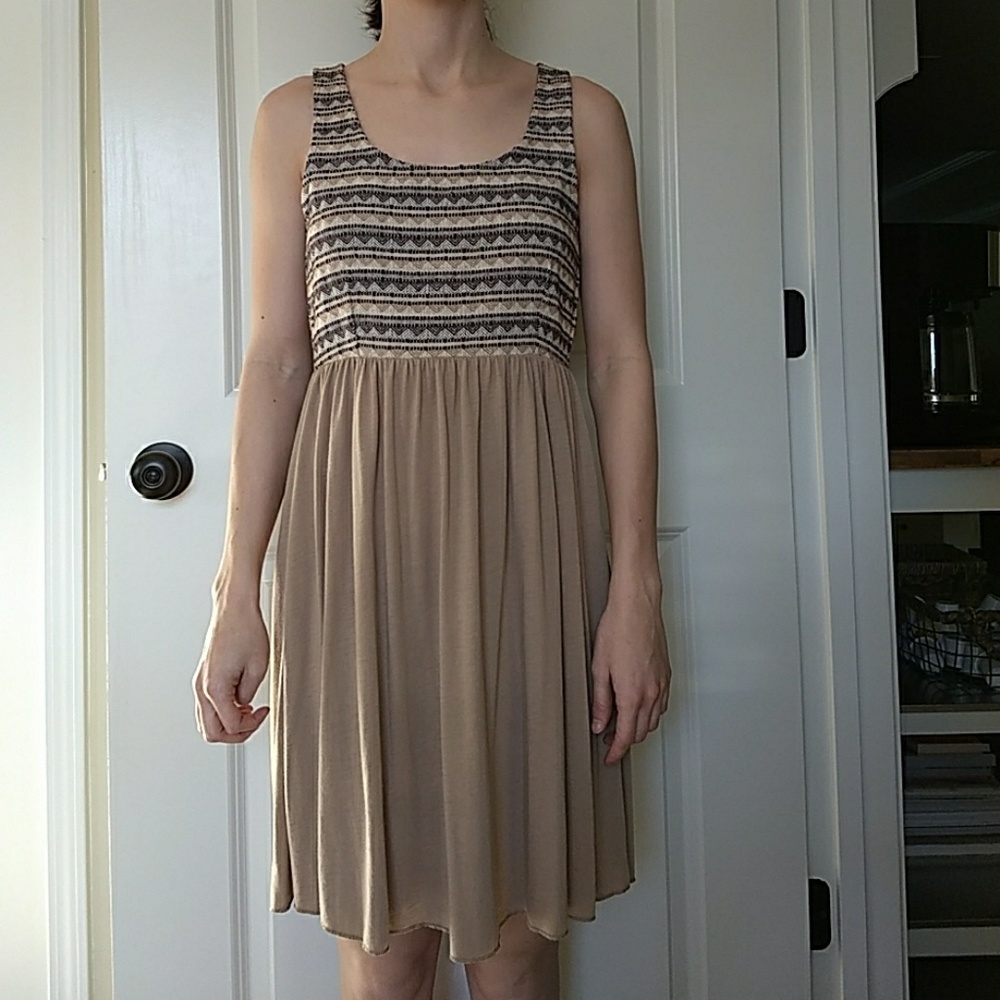 Tribal print woven Sleeveless dress